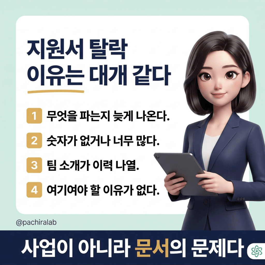 지원서가 떨어지는 이유는 대개 같다
