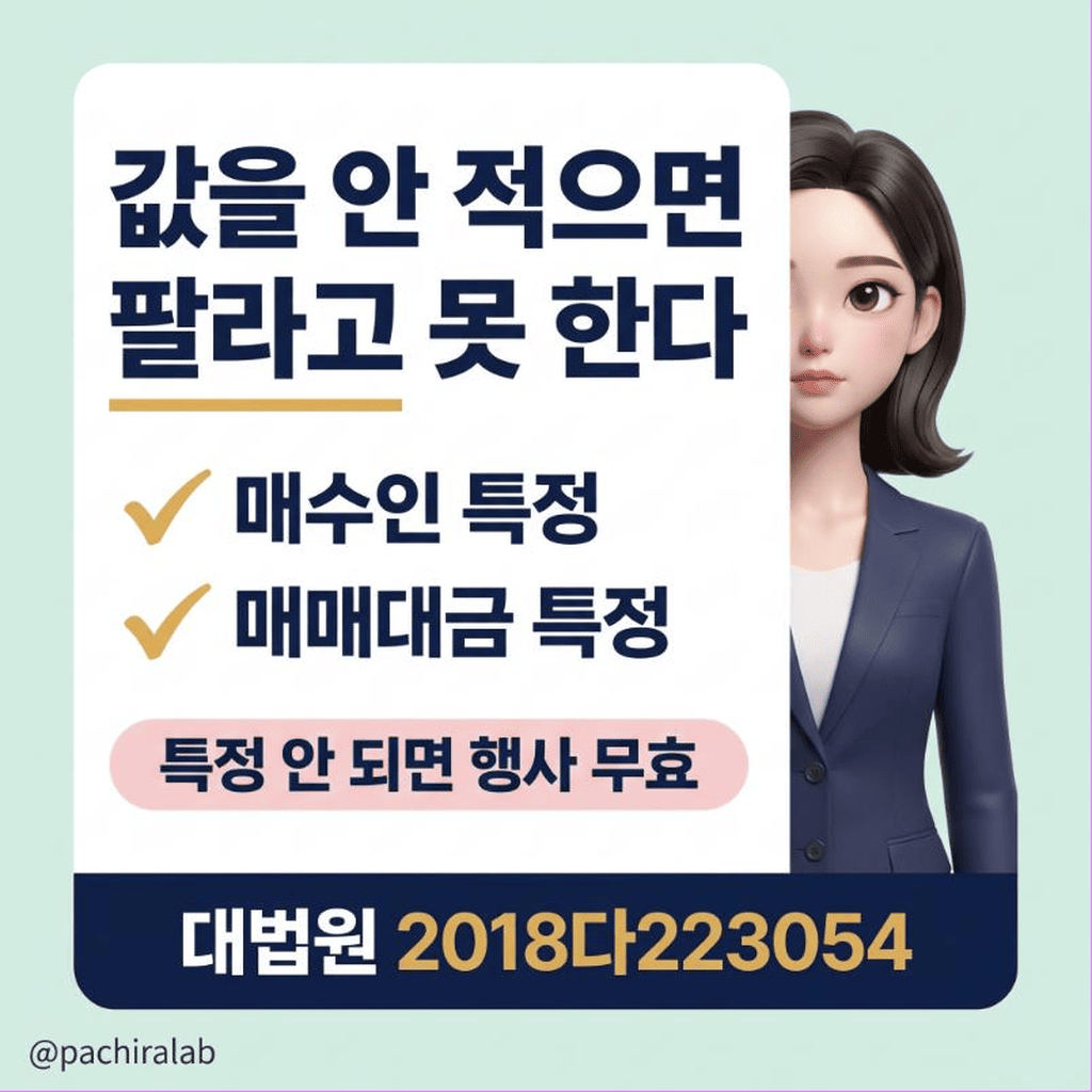 값을 안 적으면 팔라고 할 수 없다