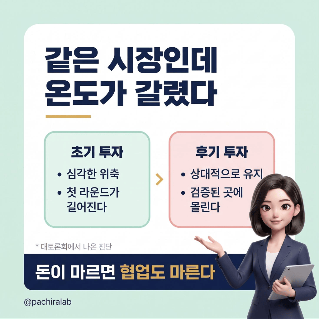 초기 투자가 마르면 협업도 마른다