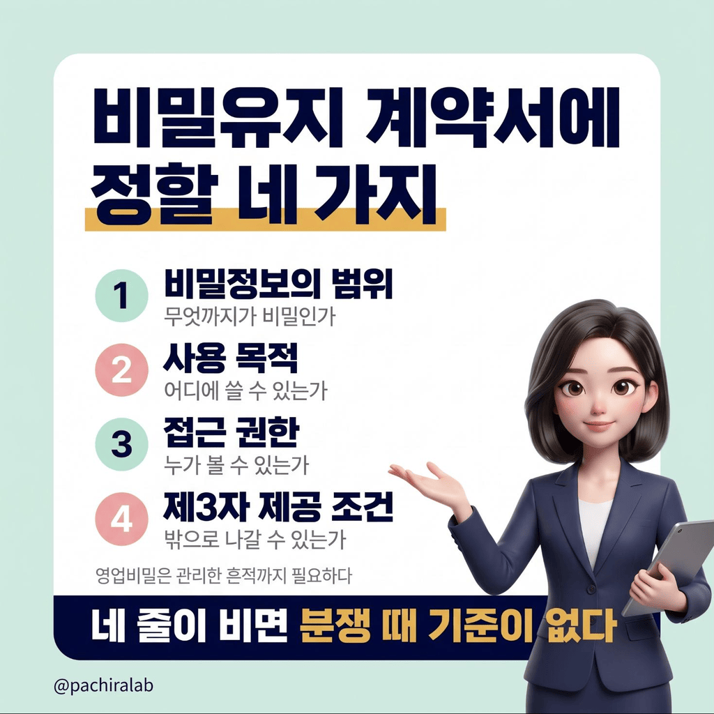 NDA에서 확인할 네 가지 항목 체크리스트
