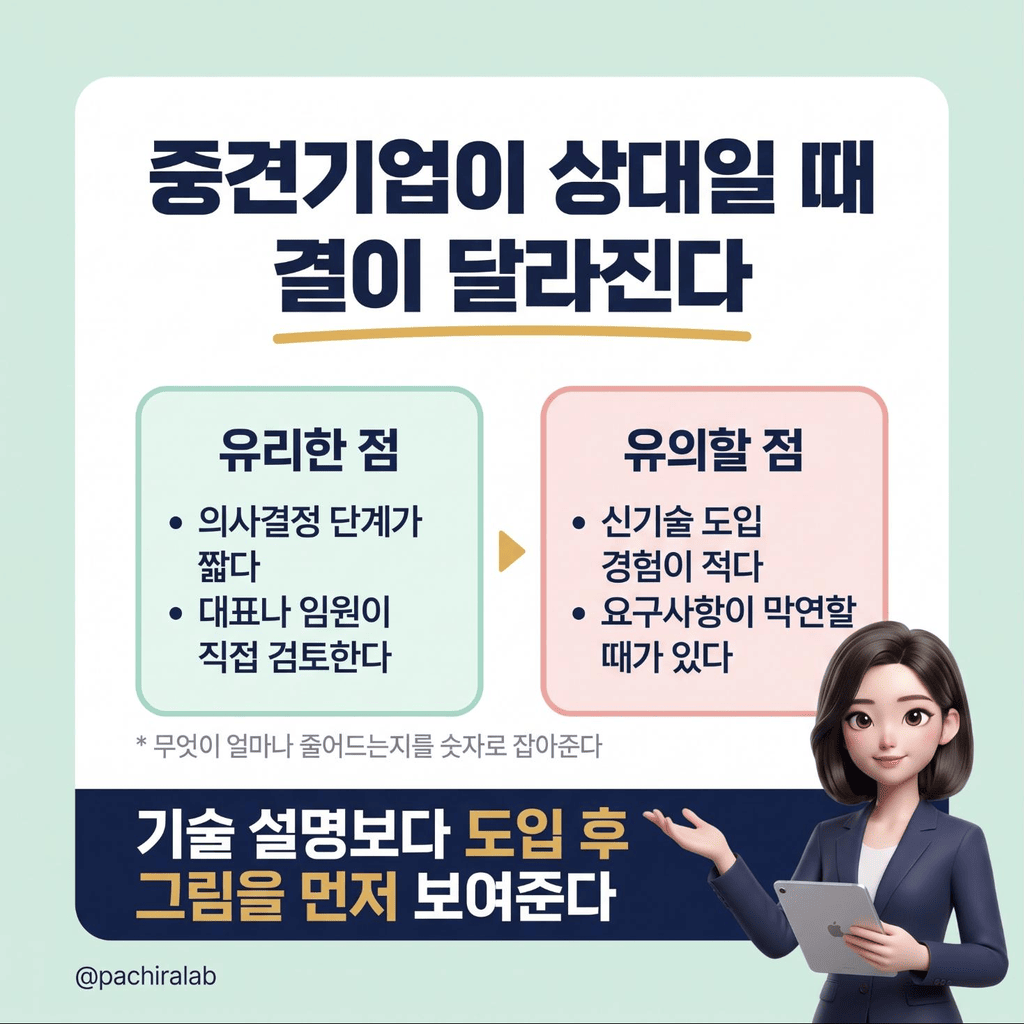 중견기업이 상대일 때의 장단점